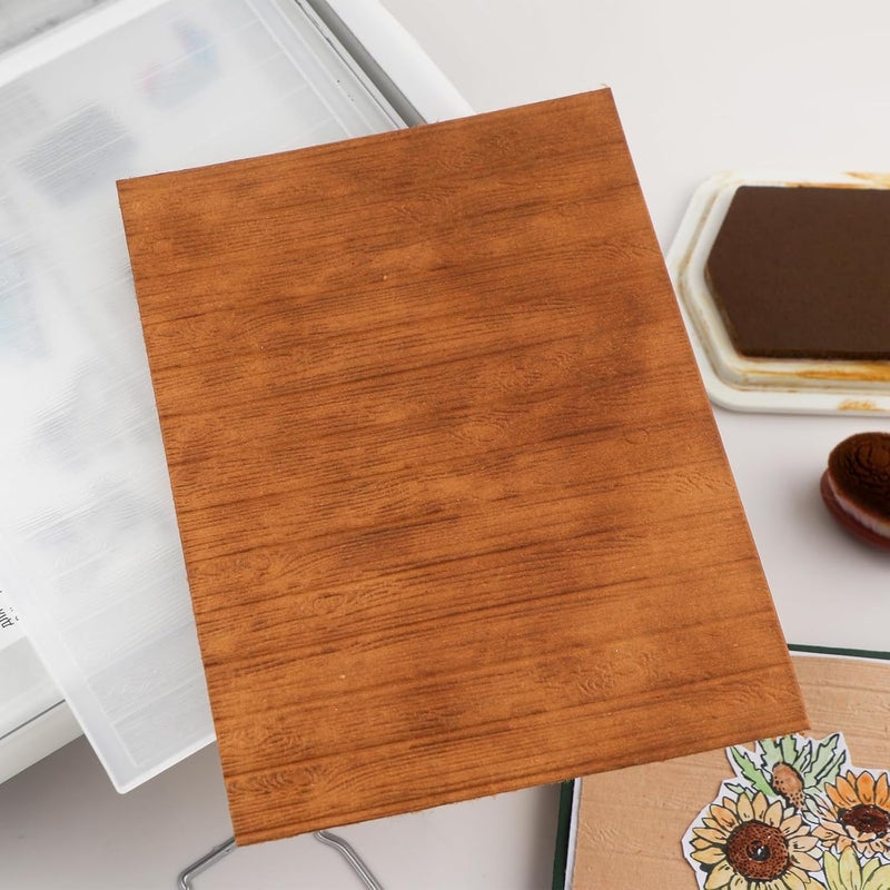 BAOFALI 3D Wood Panel Texture Theme Plastic Embossing Folders DIY Scrapbooking Photo Album Card Paper Craft Decoration for Card Making,Embossing Template Paper Card Embossing Stencil - Image 3
